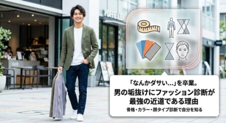 ​「なんかダサい…」を卒業。男の垢抜けにファッション診断が最強の近道である理由